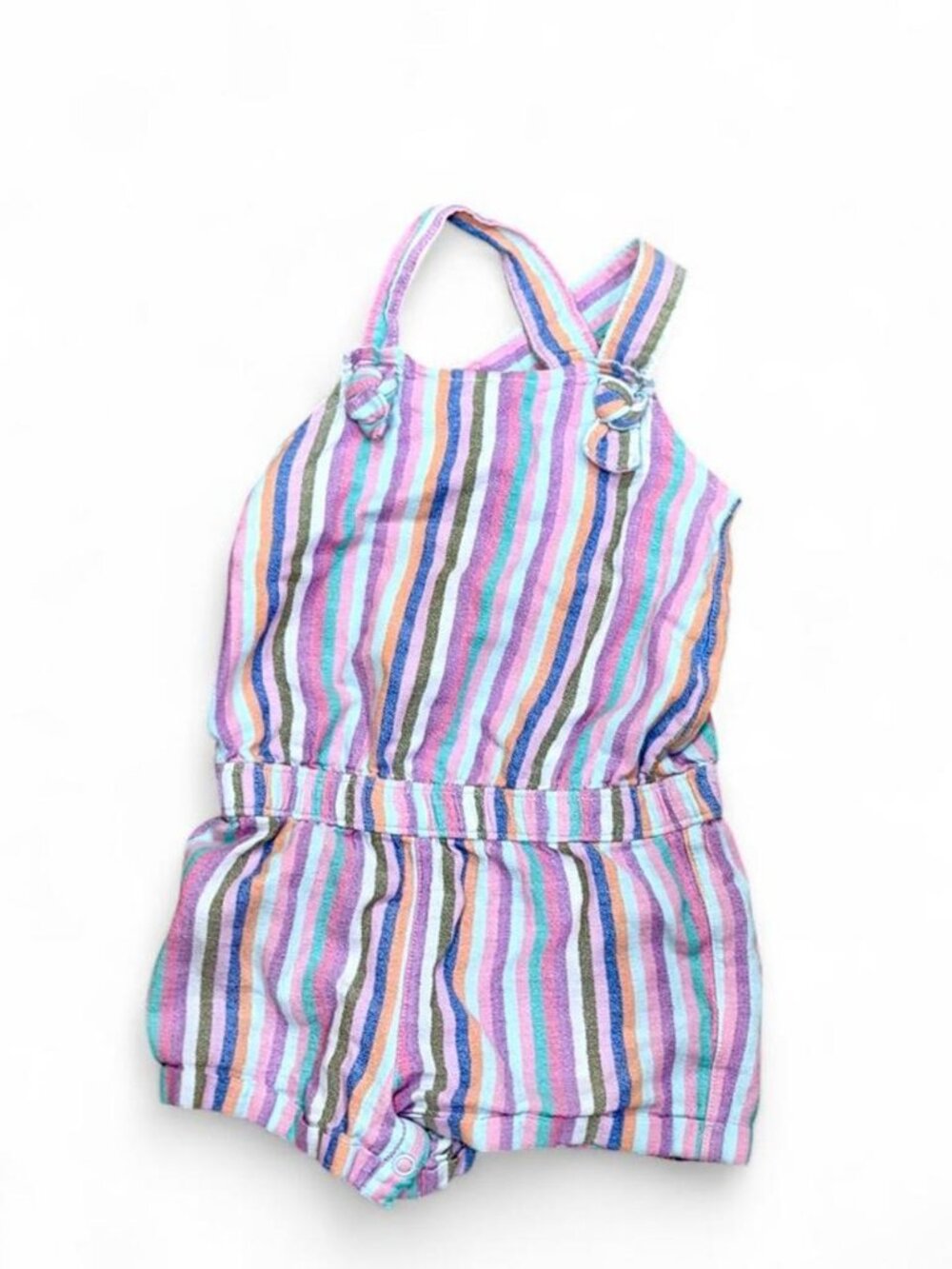 Cat & Jack Pastel Striped Romper 2T